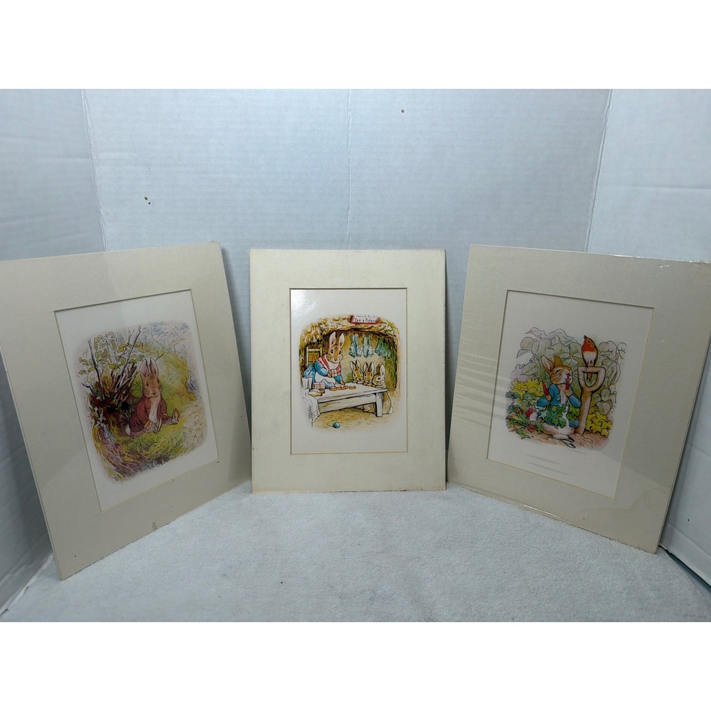VTG 1988 Portal Publications Beatrix Potter Prints Set 3 Peter Rabbit Benjamin